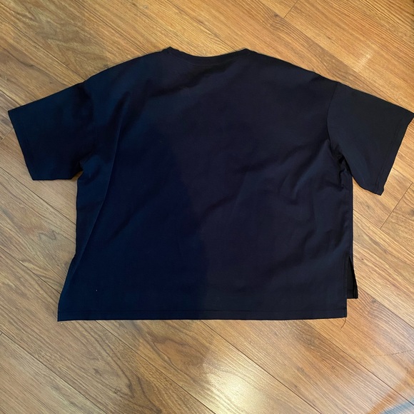 🎀 Black oversized crop top lips Medium OTG brand - Picture 2 of 5